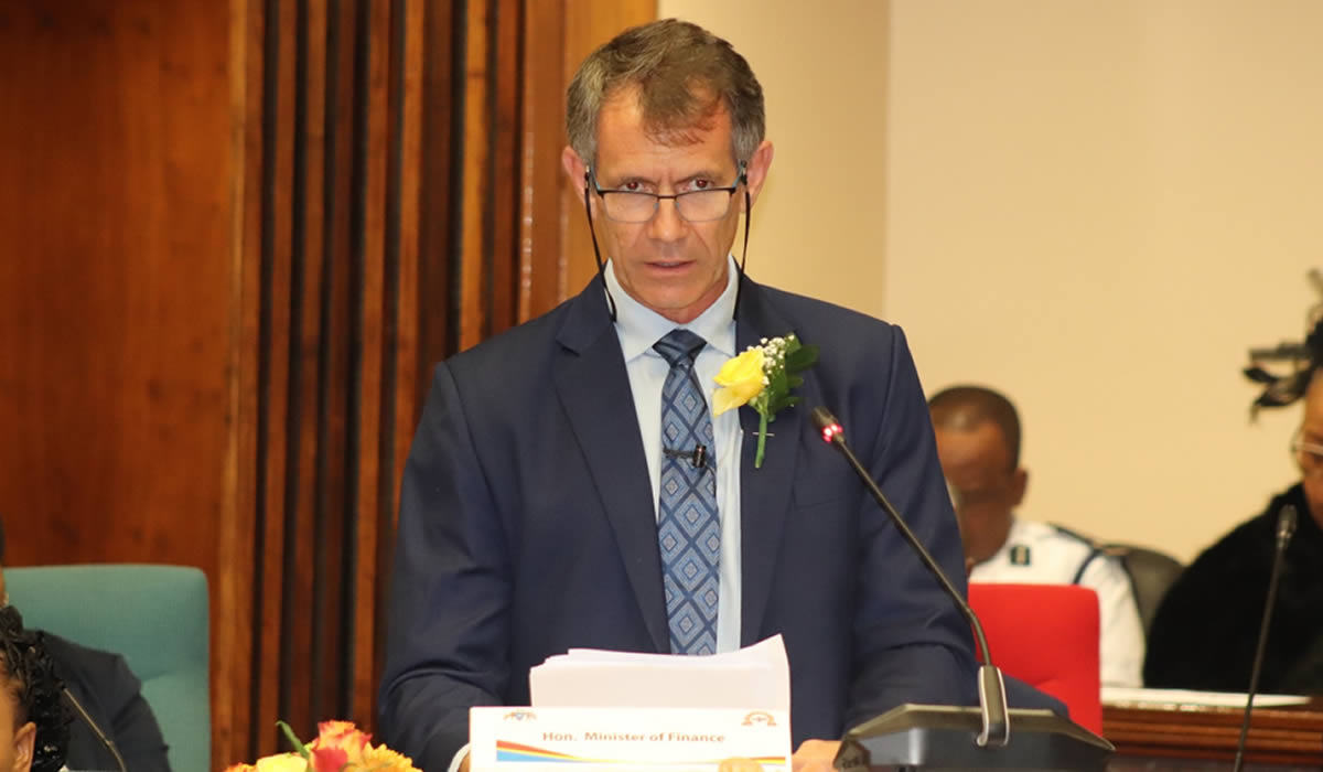 Minister of Finance Honorable Neil Rijkenberg Tables National Budget