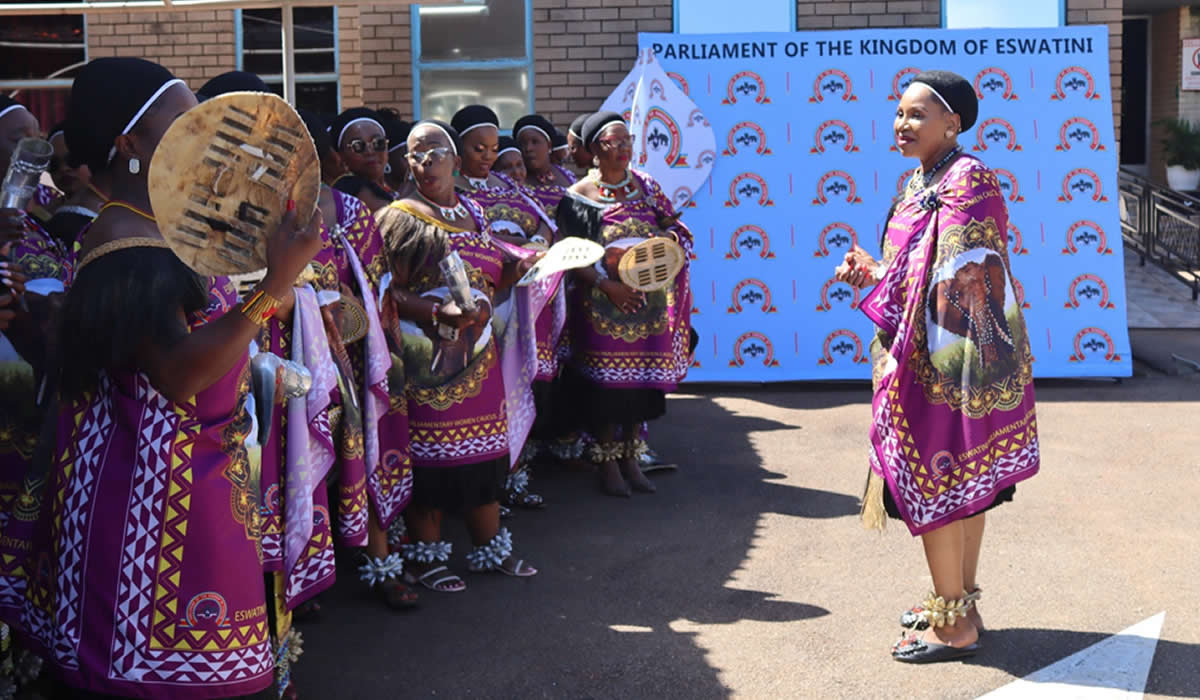 President of the Senate Commissions the Women Regiment (Lutsango) for the Buganu Cultural Ceremony.