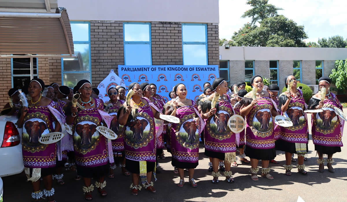 President of the Senate Commissions the Women Regiment (Lutsango) for the Buganu Cultural Ceremony.